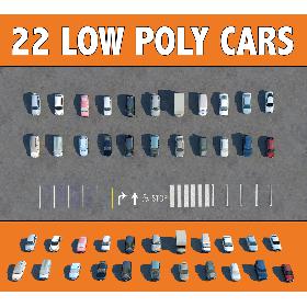 22 CARS LOW POLY model